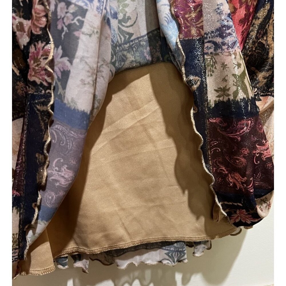 NWT Urban Outfitters Patchwork Print Sammy Sparkle Mini Dress ~ Med - Picture 8 of 8